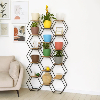 Кашпо пластм. "Эви" 4,5л d верха 200мм h180мм со вставкой Инжир AME-4,5-05 ("VipSet") *1/8