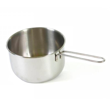 Ковш нерж. "АМЕТ" "Классика" 2,0л d16см, выс.11,3см, d дна 13см б/крыш.,прутк.ручка,1с641 (Аша)*1/12