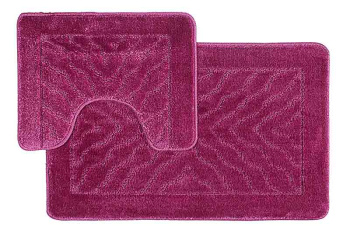 Коврик д/ванной Bombini "Classic" Комплект:(50см х 80см)+д/туалета Темная Фуксия CLT 08 *1/25
