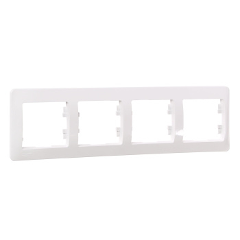 Рамка "Glossa" 4-м белый горизонтальная GSL000104 *1/15