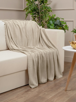 Плед 150*200см фланель однотонный бежевый TF FNP BE 10 Absolute *1